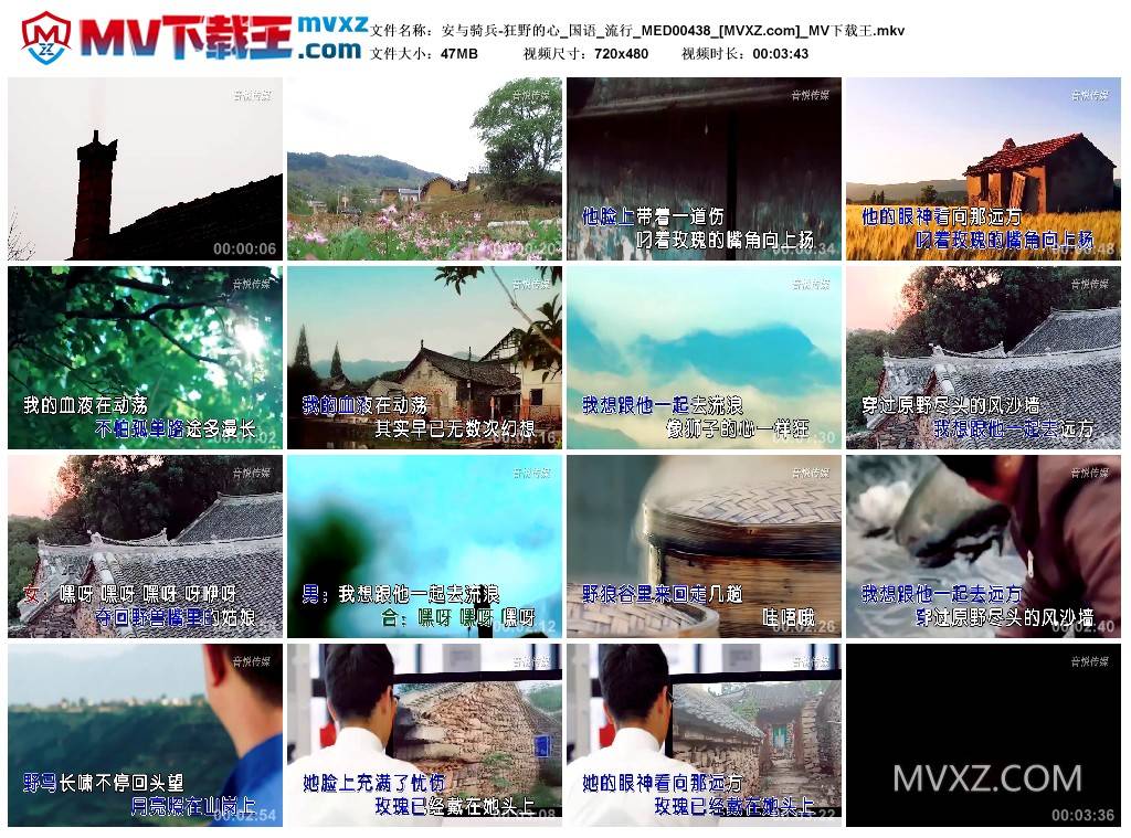 安与骑兵-狂野的心_国语_流行_MED00438